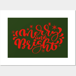 Christmas Merry and Bright Posters and Art